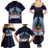 Happy Pohnpei Liberation Day Family Matching Summer Maxi Dress and Hawaiian Shirt Polynesian Shark Turtle Motif LT05 - Polynesian Pride