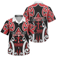 New Zealand Maori Language Week Family Matching Off Shoulder Short Dress and Hawaiian Shirt Mo Ake Tonu Te Reo