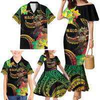 Halo Vanuatu Family Matching Mermaid Dress and Hawaiian Shirt Beautiful Woman Dancing