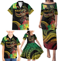 Halo Vanuatu Family Matching Puletasi and Hawaiian Shirt Beautiful Woman Dancing LT05 - Polynesian Pride