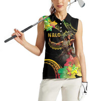 Halo Vanuatu Women Sleeveless Polo Shirt Beautiful Woman Dancing