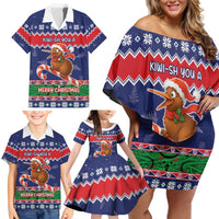 New Zealand Christmas Family Matching Off Shoulder Short Dress and Hawaiian Shirt Kiwi-sh You A Merry Christmas LT05 - Polynesian Pride