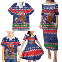 New Zealand Christmas Family Matching Puletasi and Hawaiian Shirt Kiwi-sh You A Merry Christmas - Polynesian Pride