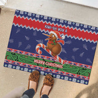 New Zealand Christmas Rubber Doormat Kiwi-sh You A Merry Christmas - Polynesian Pride