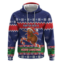 New Zealand Christmas Zip Hoodie Kiwi-sh You A Merry Christmas - Polynesian Pride