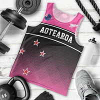 Custom New Zealand Women Cricket Men Tank Top Pink Simple Style