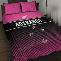 New Zealand Women Cricket Quilt Bed Set Pink Simple Style LT05 Pink - Polynesian Pride