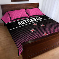 New Zealand Women Cricket Quilt Bed Set Pink Simple Style LT05 - Polynesian Pride