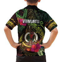 Vanuatu Family Matching Short Sleeve Bodycon Dress and Hawaiian Shirt Be Strong Pray For Port Vila