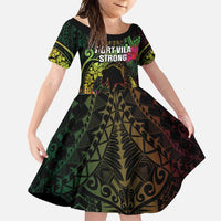 Vanuatu Family Matching Short Sleeve Bodycon Dress and Hawaiian Shirt Be Strong Pray For Port Vila