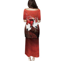 Hawaii and Japan Together Family Matching Puletasi and Hawaiian Shirt Polynesian Art Tattoo With Cranes And Sakura LT05 - Polynesian Pride