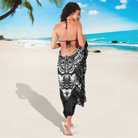 New Zealand Morepork Sarong Maori Pattern Black