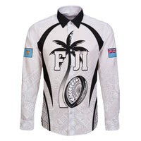 Custom Fiji Rugby Family Matching Mermaid Dress and Hawaiian Shirt Fijian Warrior White