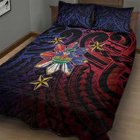 Haiti Philippines Quilt Bed Set Haitian Coat Of Arms With Filipino Sun