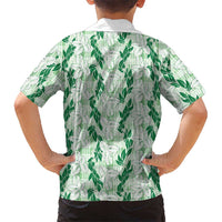 Hawaii Ti Leaf Maile Tuberose Lei Hawaiian Shirt With Hanalei Leaf Green