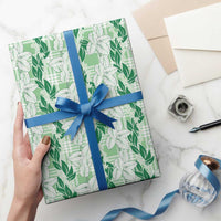 Hawaii Ti Leaf Maile Tuberose Lei Wrapping Paper With Hanalei Leaf Green