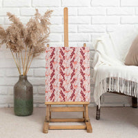 Hawaii Ti Leaf Maile Tuberose Lei Canvas Wall Art With Hanalei Leaf Red