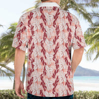 Hawaii Ti Leaf Maile Tuberose Lei Hawaiian Shirt With Hanalei Leaf Red