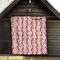 Hawaii Ti Leaf Maile Tuberose Lei Quilt With Hanalei Leaf Red