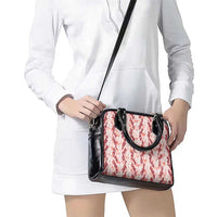Hawaii Ti Leaf Maile Tuberose Lei Shoulder Handbag With Hanalei Leaf Red