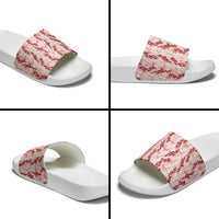 Hawaii Ti Leaf Maile Tuberose Lei Slide Sandals With Hanalei Leaf Red