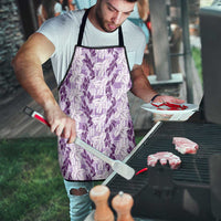 Hawaii Ti Leaf Maile Tuberose Lei Apron With Hanalei Leaf Purple