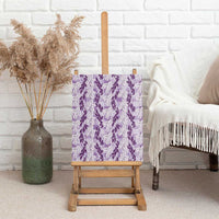 Hawaii Ti Leaf Maile Tuberose Lei Canvas Wall Art With Hanalei Leaf Purple