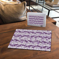 Hawaii Ti Leaf Maile Tuberose Lei Puzzle With Hanalei Leaf Purple