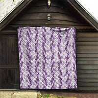 Hawaii Ti Leaf Maile Tuberose Lei Quilt With Hanalei Leaf Purple