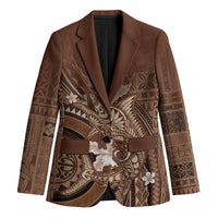 Samoa Tatau Marlin Blazer With Siapo Motifs Brown
