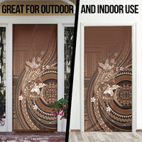Samoa Tatau Marlin Door Cover With Siapo Motifs Brown