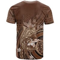 Samoa Tatau Marlin T Shirt With Siapo Motifs Brown