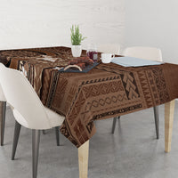 Samoa Tatau Marlin Tablecloth With Siapo Motifs Brown