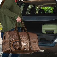 Samoa Tatau Marlin Travel Bag With Siapo Motifs Brown