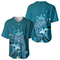 Samoa Tatau Marlin Baseball Jersey With Siapo Motifs Teal