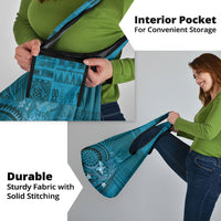 Samoa Tatau Marlin Grocery Bag With Siapo Motifs Teal