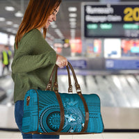 Samoa Tatau Marlin Travel Bag With Siapo Motifs Teal