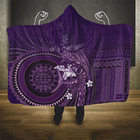 Samoa Tatau Marlin Hooded Blanket With Siapo Motifs Violet