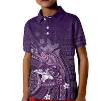 Samoa Tatau Marlin Kid Polo Shirt With Siapo Motifs Violet