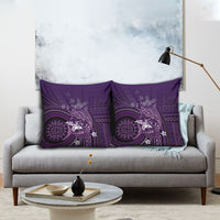 Samoa Tatau Marlin Pillow Cover With Siapo Motifs Violet