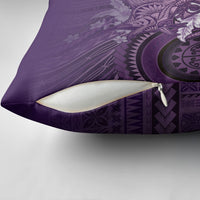 Samoa Tatau Marlin Pillow Cover With Siapo Motifs Violet