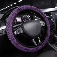 Samoa Tatau Marlin Steering Wheel Cover With Siapo Motifs Violet