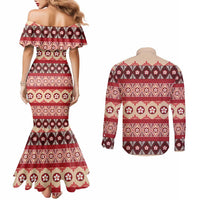 Tonga Language Week Couples Matching Mermaid Dress and Long Sleeve Button Shirt Lea Faka-Tonga Everyday - Polynesian Pride