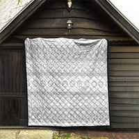 Tonga White Sunday Quilt Tongan Ngatu Siale Pattern - Polynesian Pride