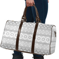 Tonga White Sunday Travel Bag Tongan Ngatu Siale Pattern - Polynesian Pride