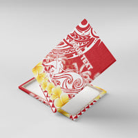 Personalised Tahiti Surfing Canvas Wall Art Polynesian Style LT05 With Frame Red - Polynesian Pride