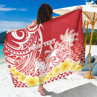 Personalised Tahiti Surfing Sarong Polynesian Style LT05 One Size 44 x 66 inches Red - Polynesian Pride