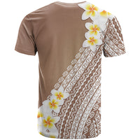 Tahiti Plumeria Tribal Pattern T Shirt Wave Style Brown LT05 - Polynesian Pride