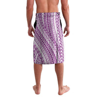 Tahiti Plumeria Tribal Pattern Lavalava Wave Style Purple LT05 - Polynesian Pride