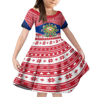 Personalised Philippines Christmas Family Matching Off Shoulder Short Dress and Hawaiian Shirt Filipino Parol Maligayang Pasko LT05 Daughter's Dress Red - Polynesian Pride